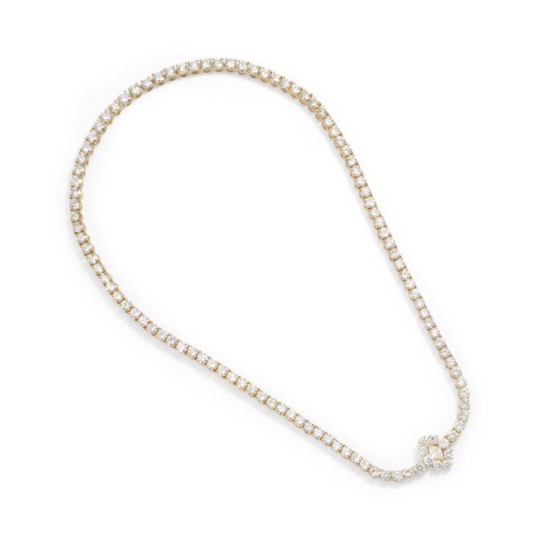 18k Gold Diamond Line Necklace