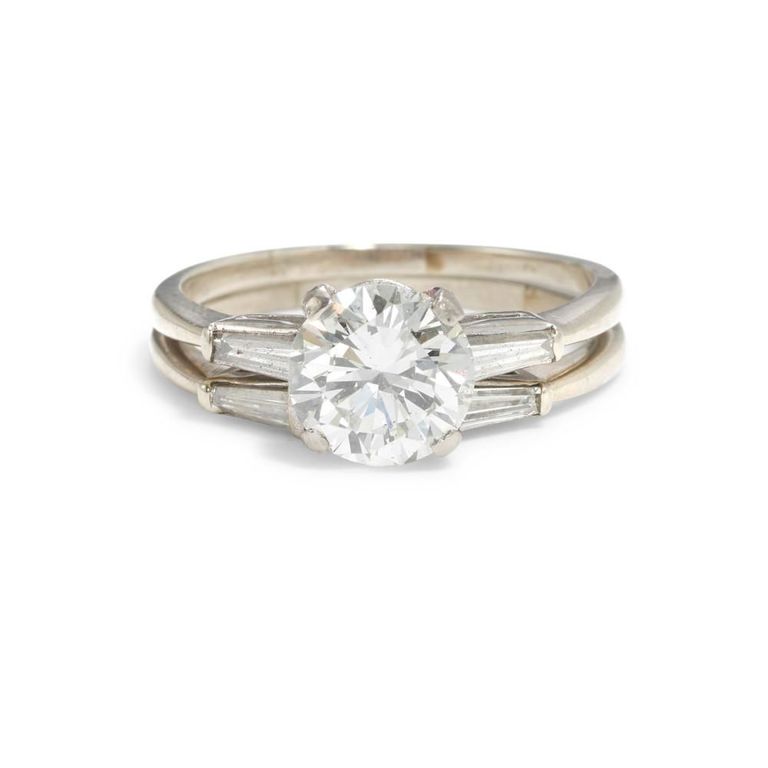 14k White Gold Diamond Ring Set