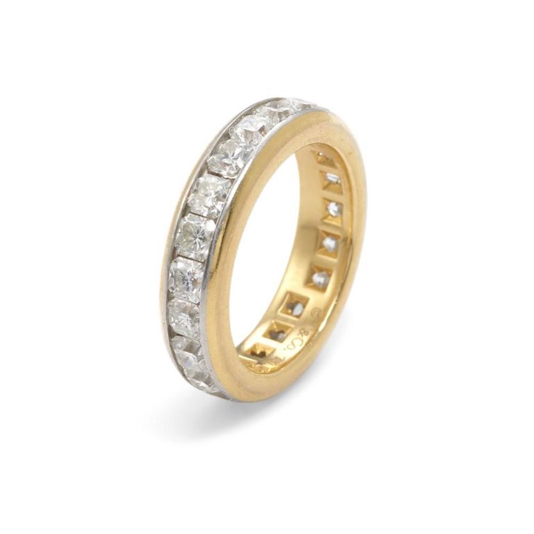18k Gold and Platinum Diamond Eternity Band
