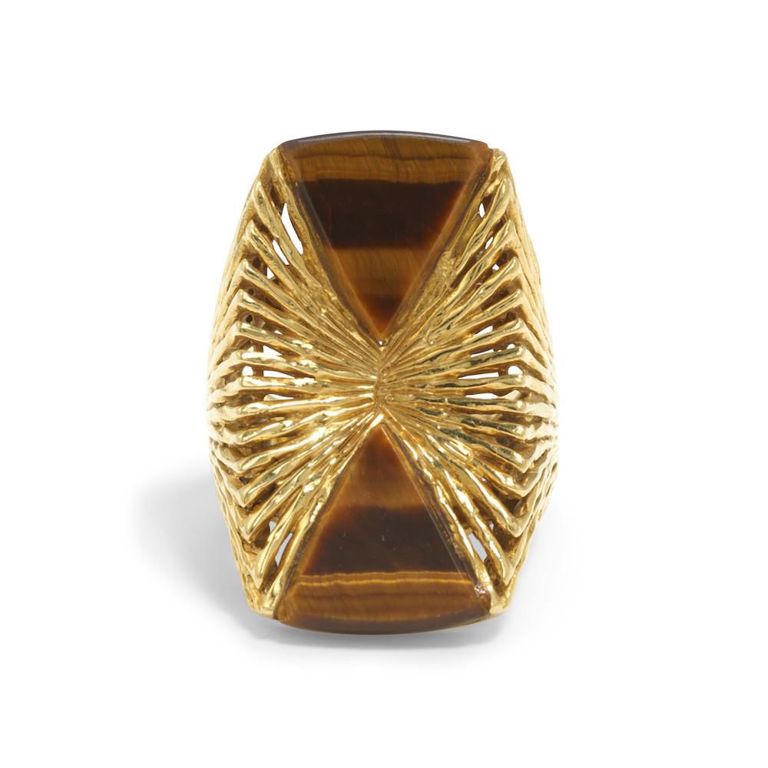 18k Gold Tiger's Eye Ring