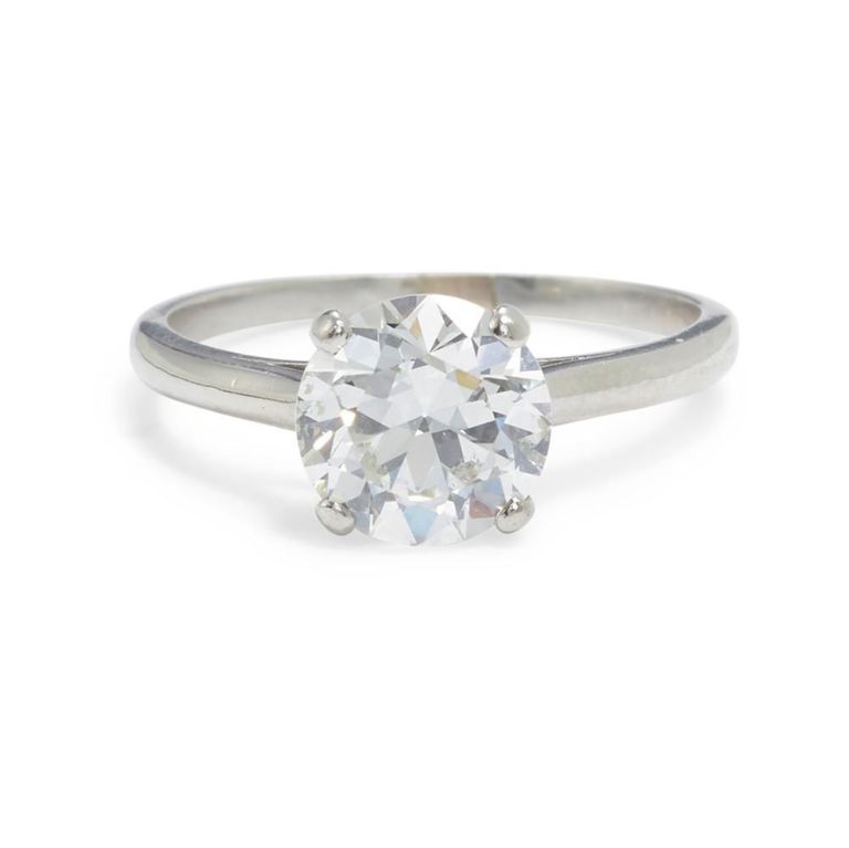 Platinum Diamond Solitaire Ring