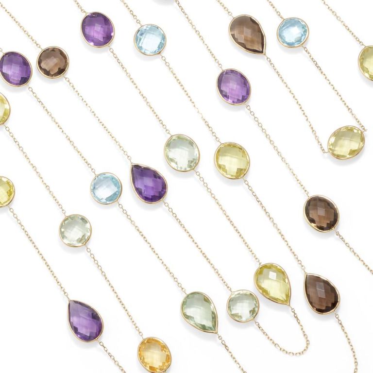 14k Gold and Gem-Set Necklace