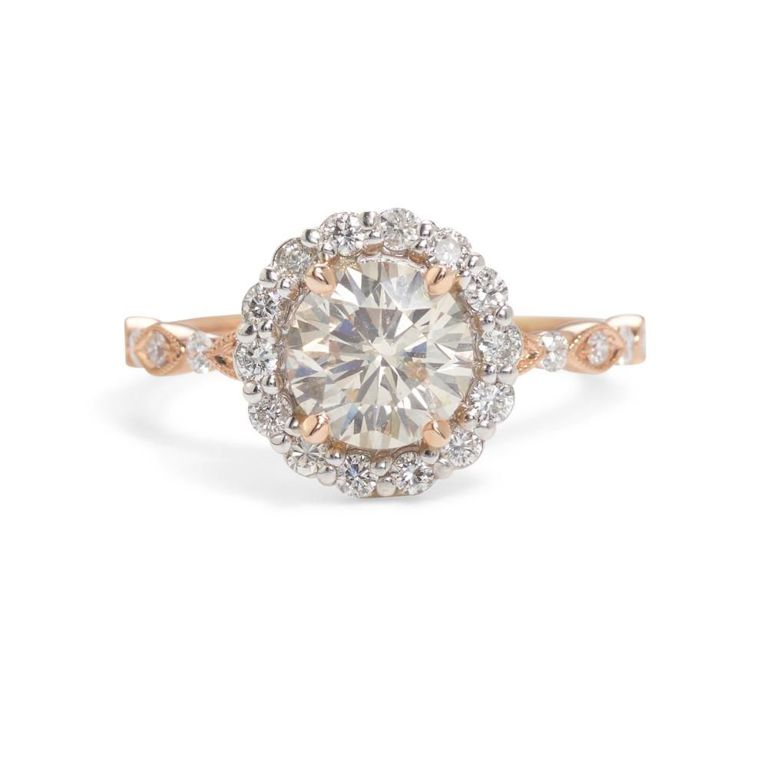 18k Bi-Color Gold Diamond Ring