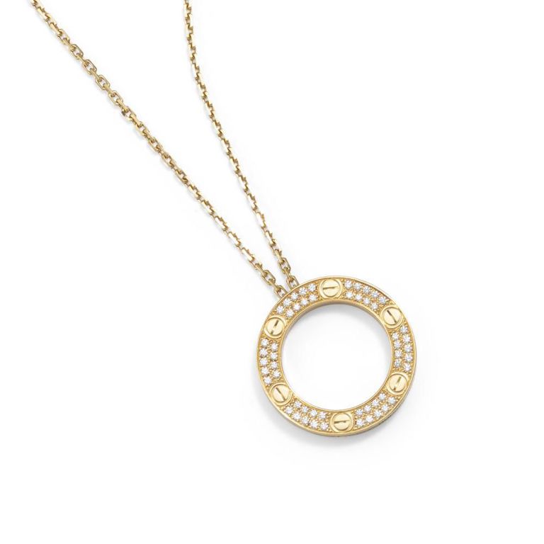 18k gold link diamond necklace