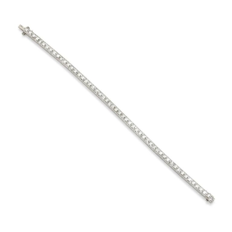 Platinum Diamond Line Bracelet