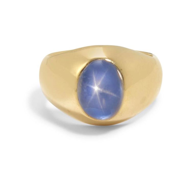 18k Gold Star Sapphire Ring