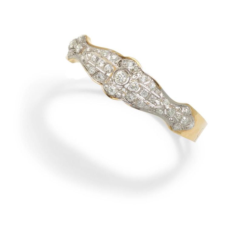 14k Gold and Platinum Diamond Bracelet