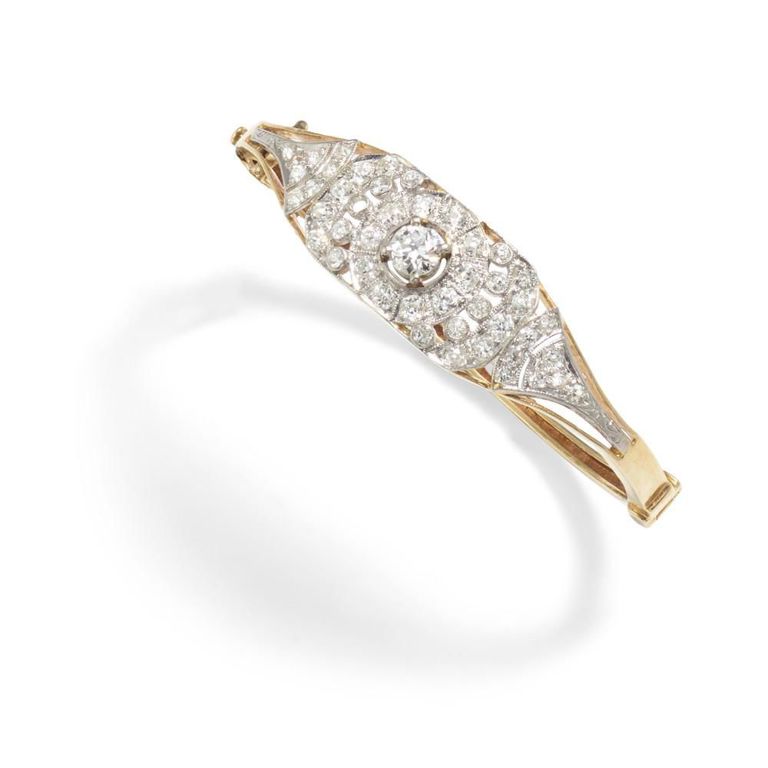 14k Gold and Platinum Diamond Bracelet