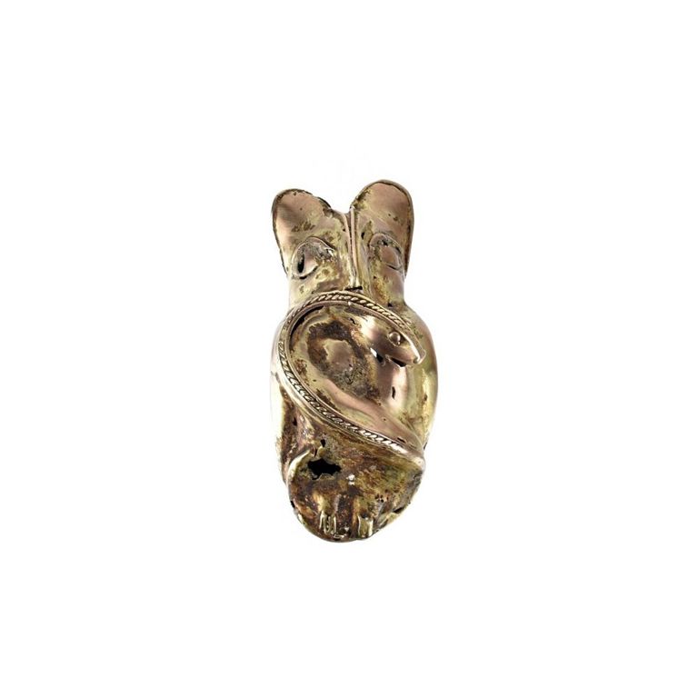 9k Yellow Gold Owl and Serpent Pendant