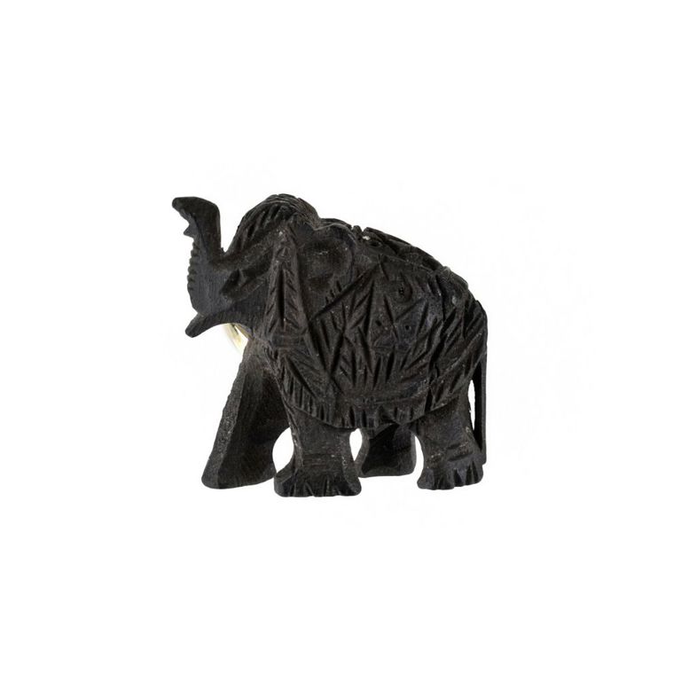 14k Yellow Gold and Ebony Elephant Ring