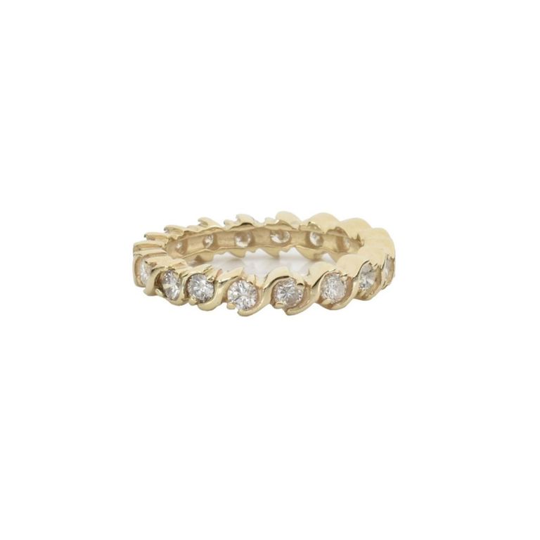 14k Yellow Gold Diamond Eternity Ring