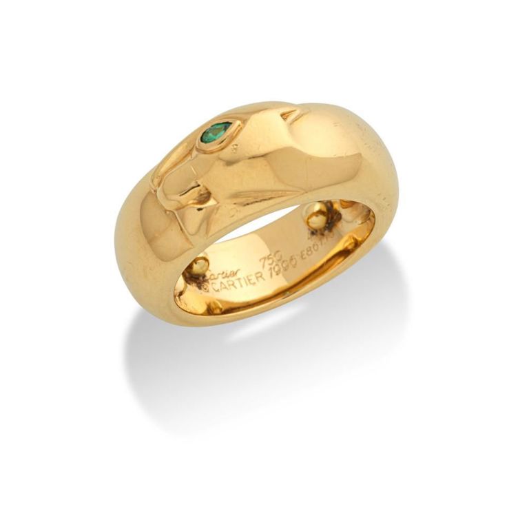 18k Yellow Gold Emerald Panthère Ring