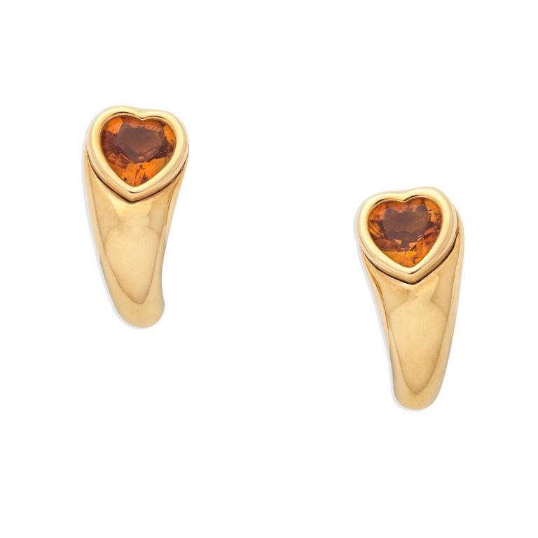 18k Yellow Gold Citrine Earrings