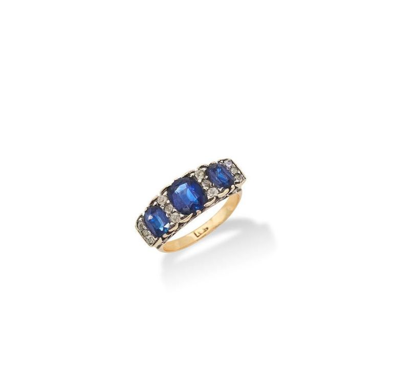 Sapphire and Diamond Ring