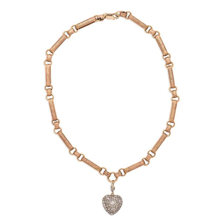 Diamond Heart Pendant Necklace