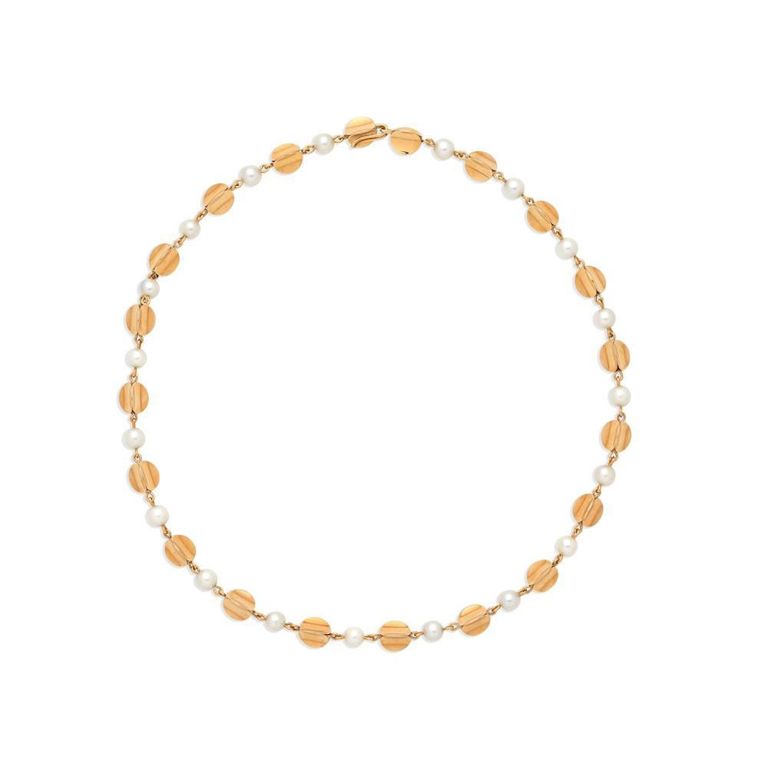 18k Gold Cultured Pearl Necklace