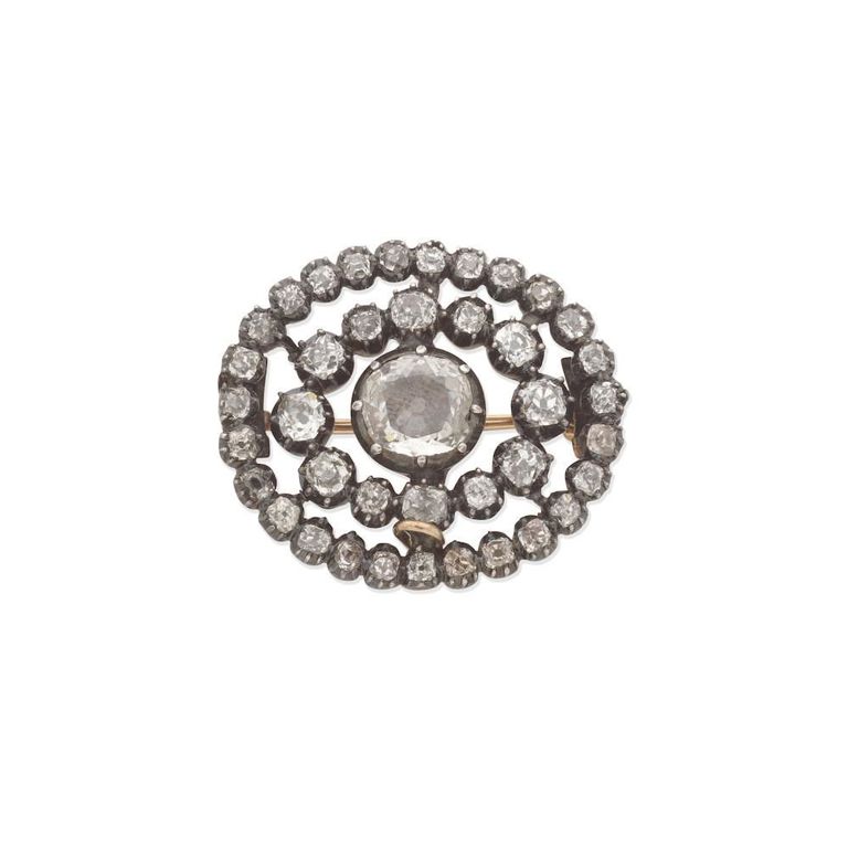 Diamond Target Brooch