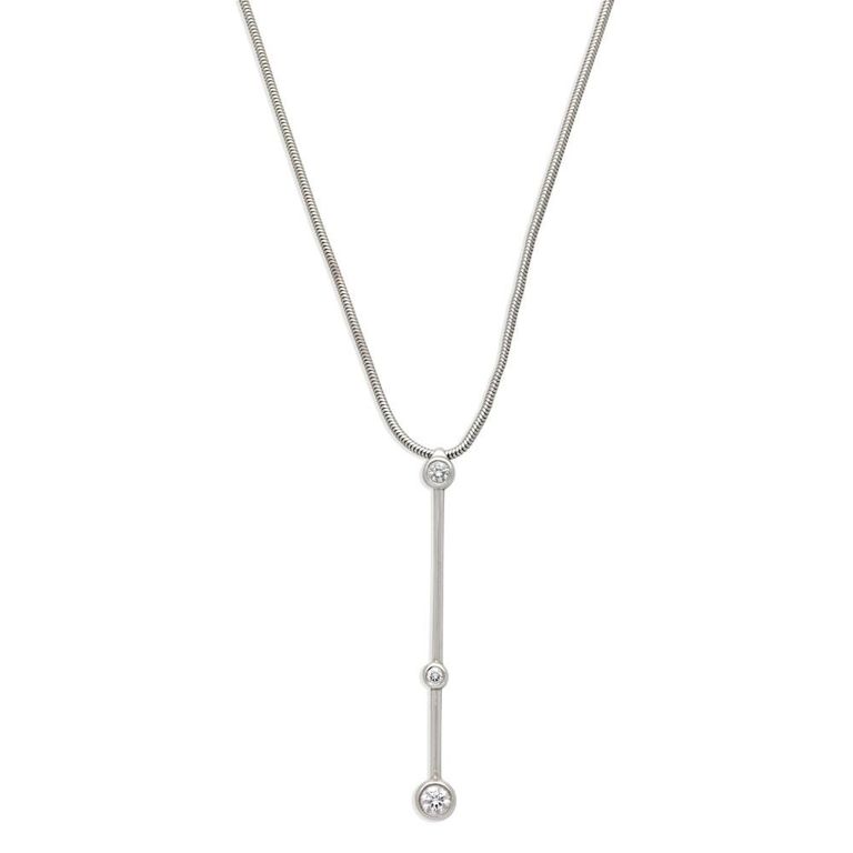 Diamond Pendant Necklace and Earrings