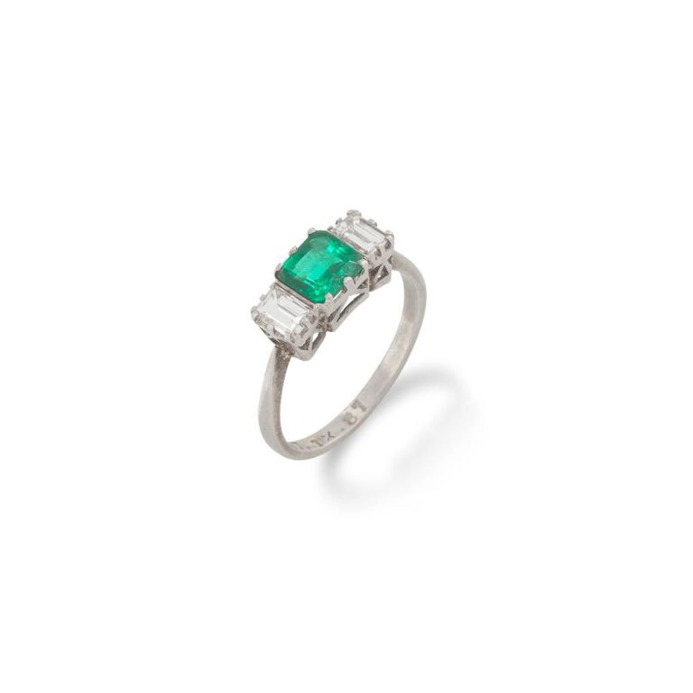 Emerald and Diamond Ring