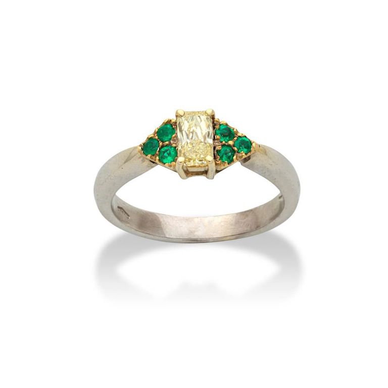 Diamond and Emerald Ring