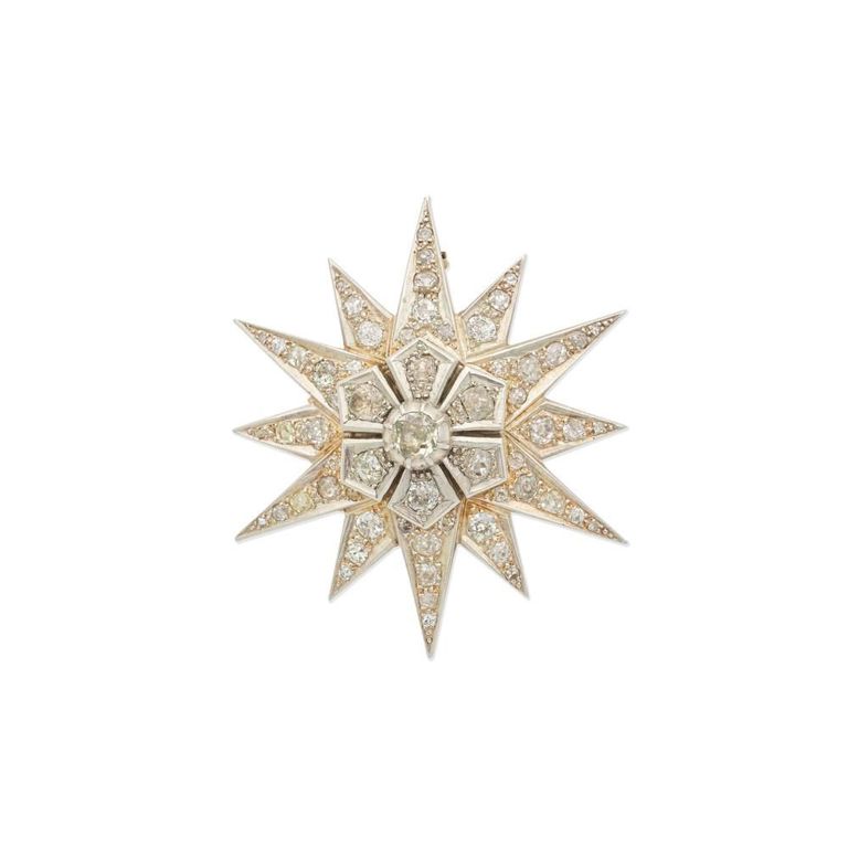 Diamond Star Brooch Pendant