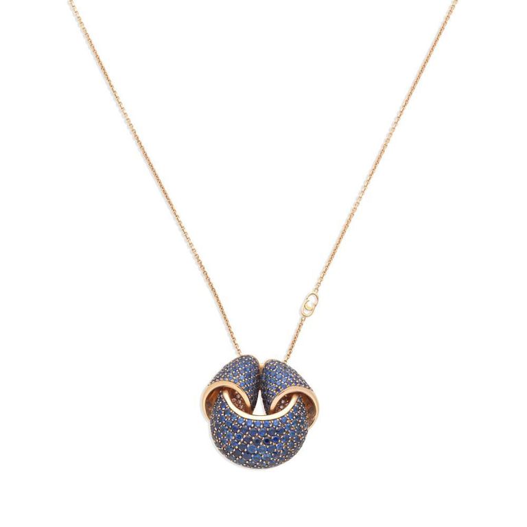 Sapphire and Diamond Pendant Necklace