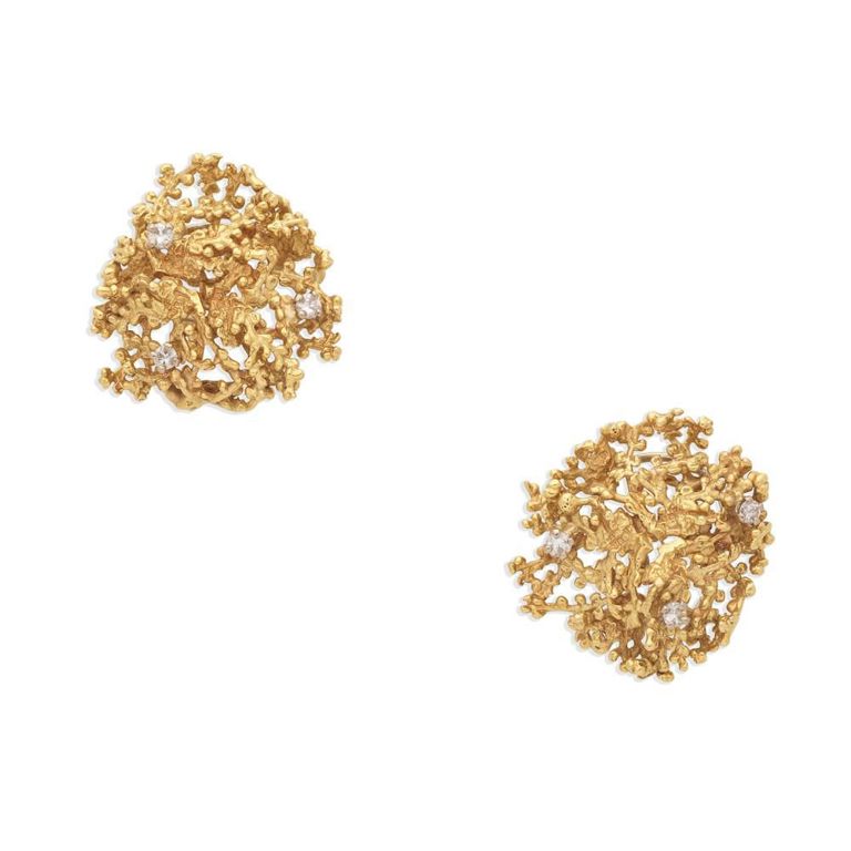 18k Yellow Gold Diamond Earrings