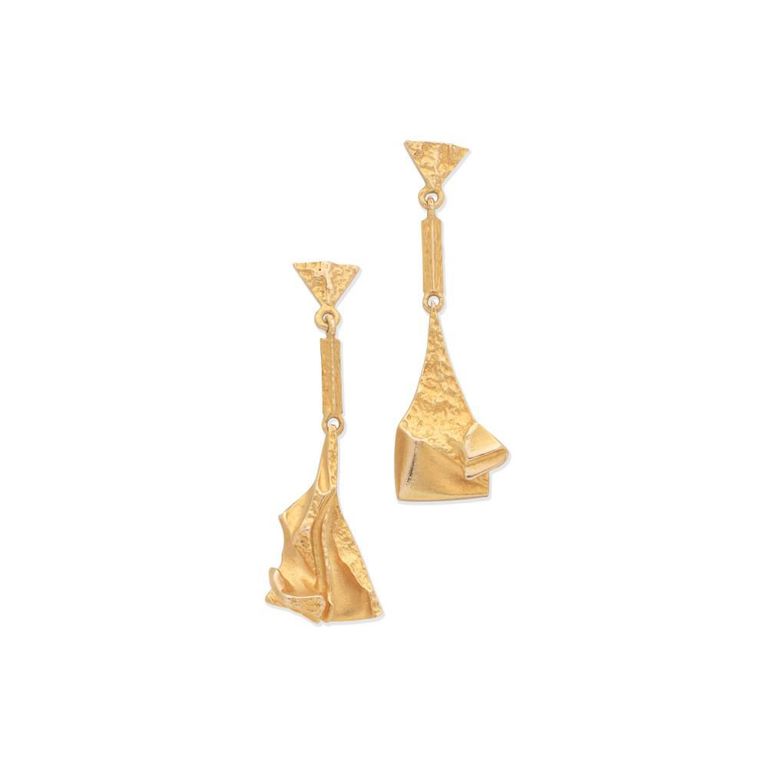 14k Gold Pendant Earrings