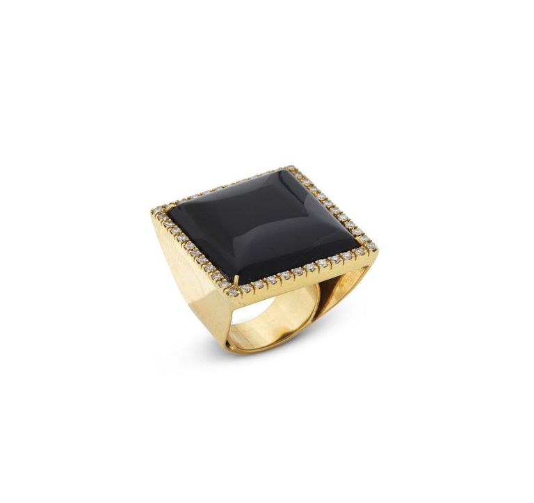 Onyx and Diamond Ring