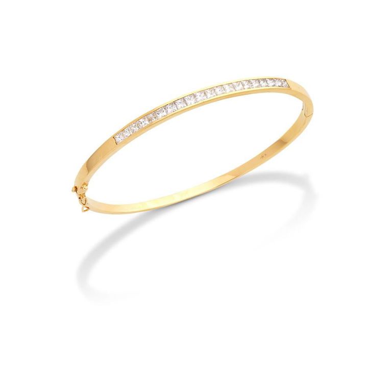 Gold Diamond Bangle