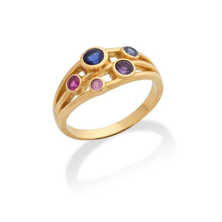 Vari-Coloured Gem-Set Ring