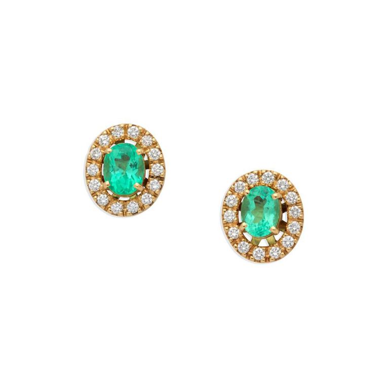 Emerald and Diamond 'Night and Day' Earrings