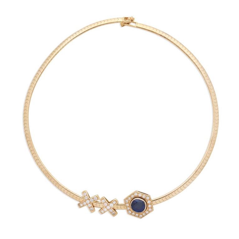 Sapphire and Diamond Necklace