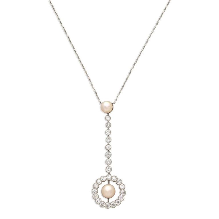 Pearl and Diamond Necklace