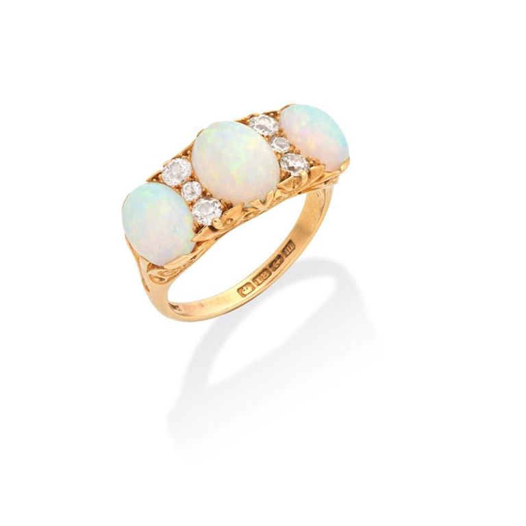 Opal and Diamond Ring
