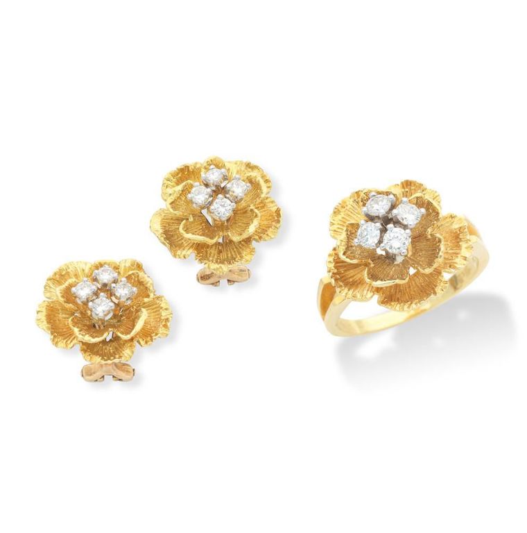Diamond Ring and Earclips