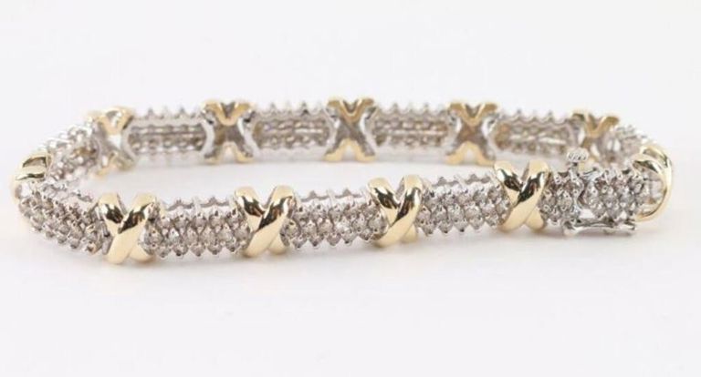 14k Yellow Gold Diamond Bracelet