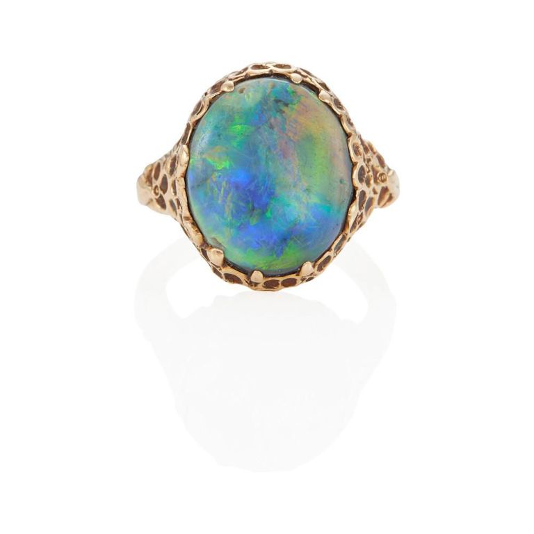 14k Yellow Gold Opal Ring