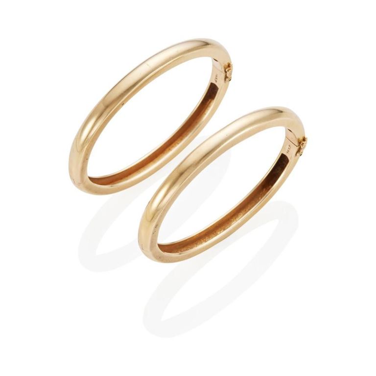 14k Yellow Gold Bangle Bracelets