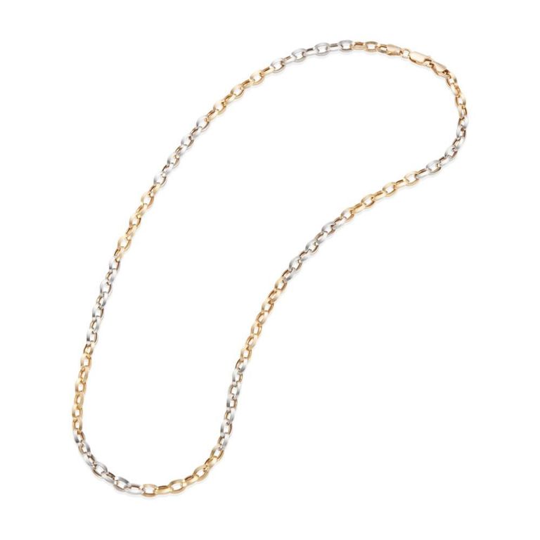 14k Yellow and White Gold Chain Necklace