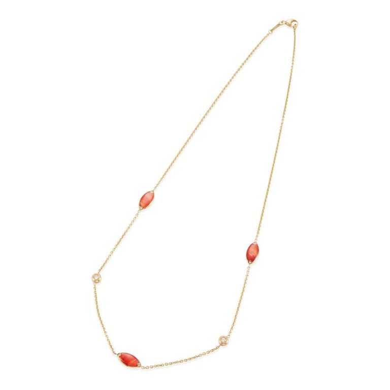 Spiny Oyster Mother-of-Pearl and Diamond Necklace
