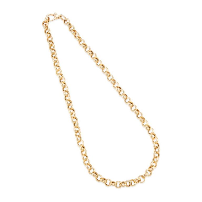 14k Yellow Gold Rolo-Link Chain Necklace