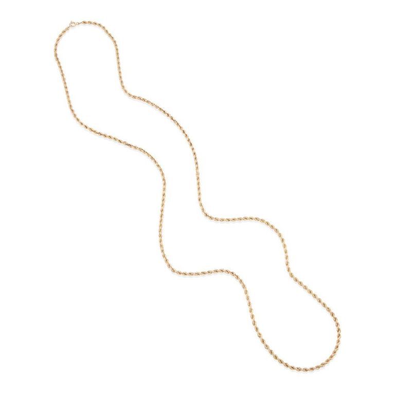 10k Yellow Gold Rope Chain Necklace