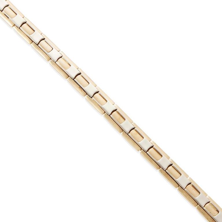 14k Yellow and White Gold Link Bracelet