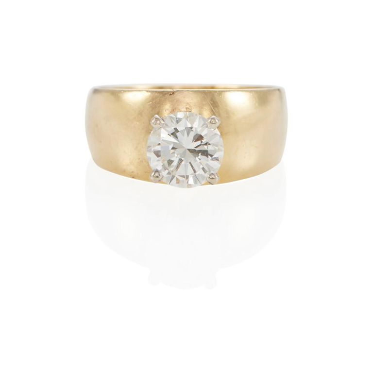 12k Yellow Gold Diamond Ring