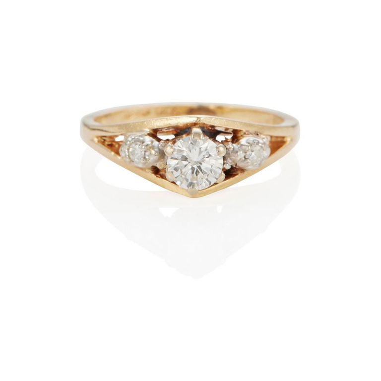 14k Yellow Gold Diamond Ring