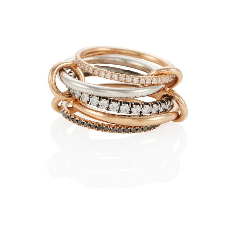 18k Gold Diamond Stacking Ring