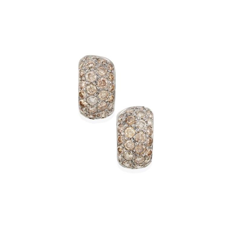 Colored Diamond Huggie Earrings
