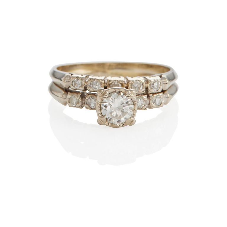 14k White Gold Diamond Ring