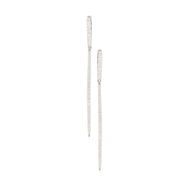 18k White Gold Diamond Earrings